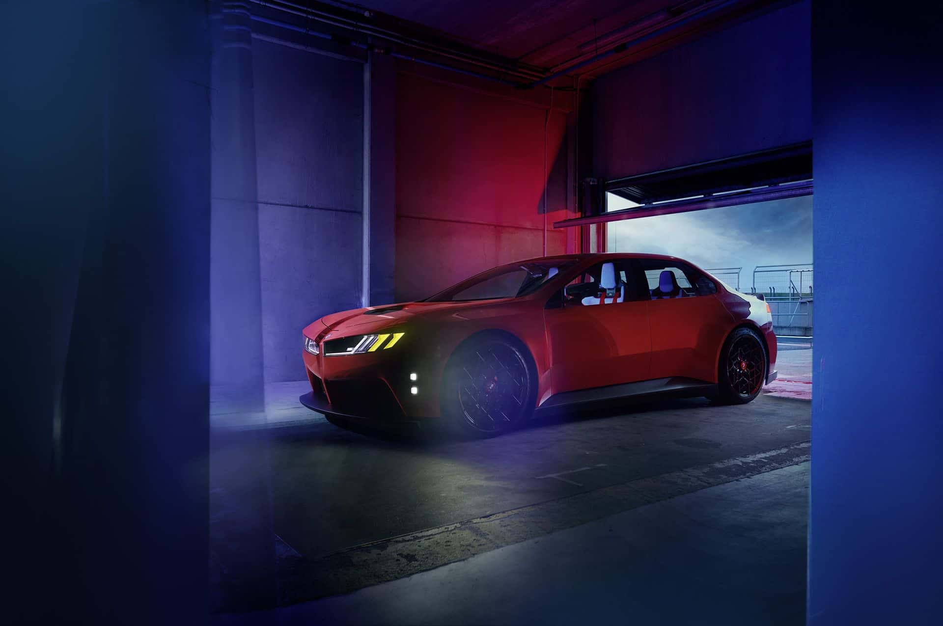 BMW M Concept Neue Klasse, the electric M3 preview, revealed at the 2026 24 Hours of Le Mans, front three-quarter view