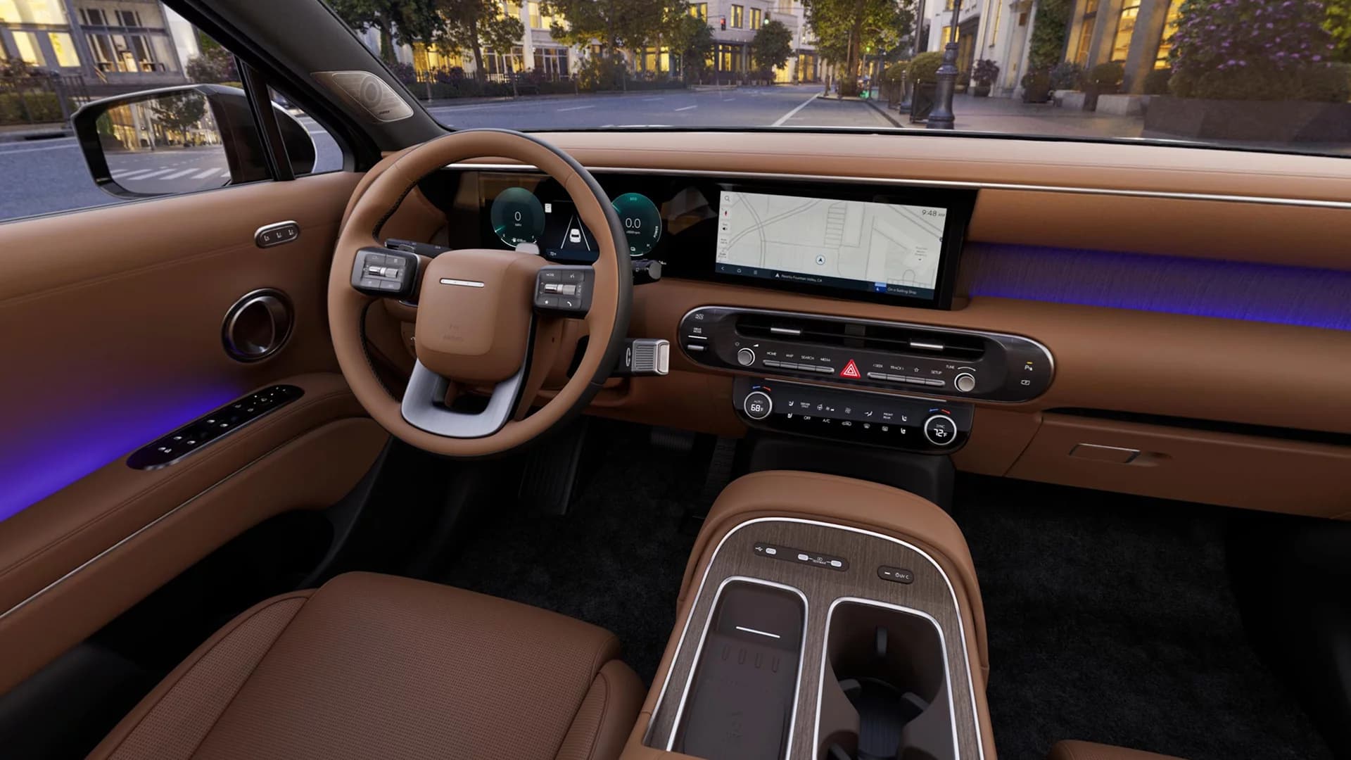 2026 Hyundai Palisade Hybrid Calligraphy brown interior dashboard