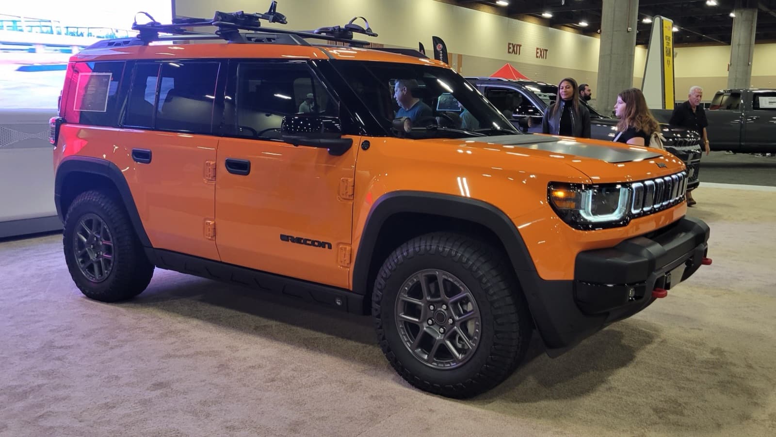 2026 Jeep Recon Moab electric SUV with boxy off-road styling, front three-quarter view