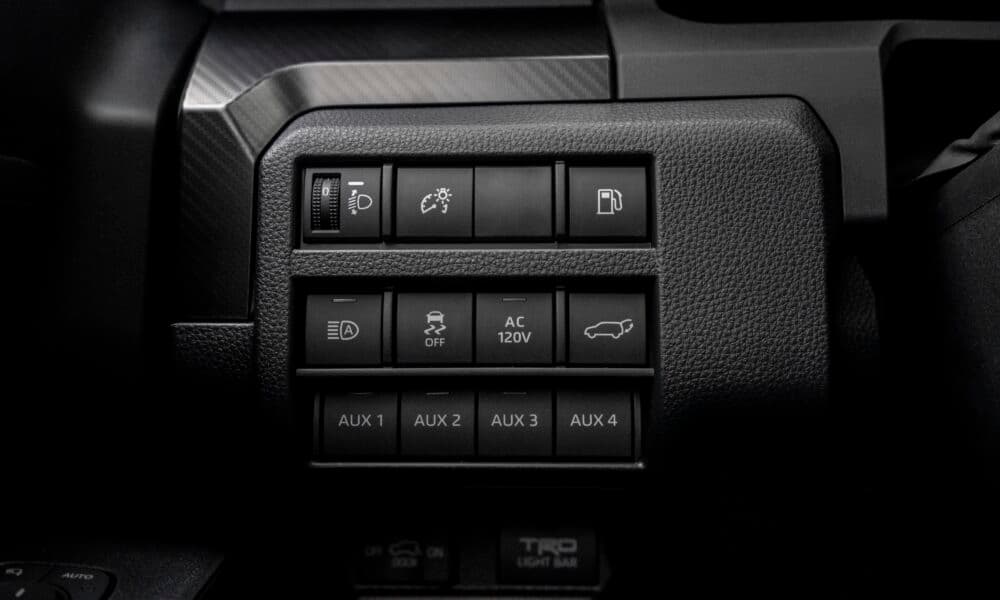 2026 Toyota 4Runner TRD Pro interior with black seats and dashboard