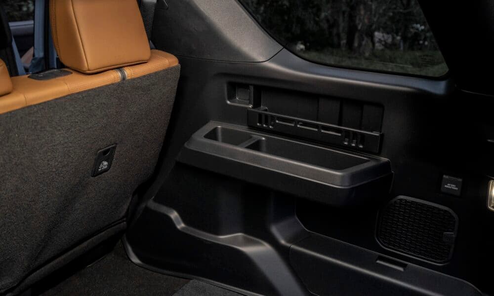 2026 Toyota 4Runner Limited interior with brown leather seats and the available 14-inch touchscreen