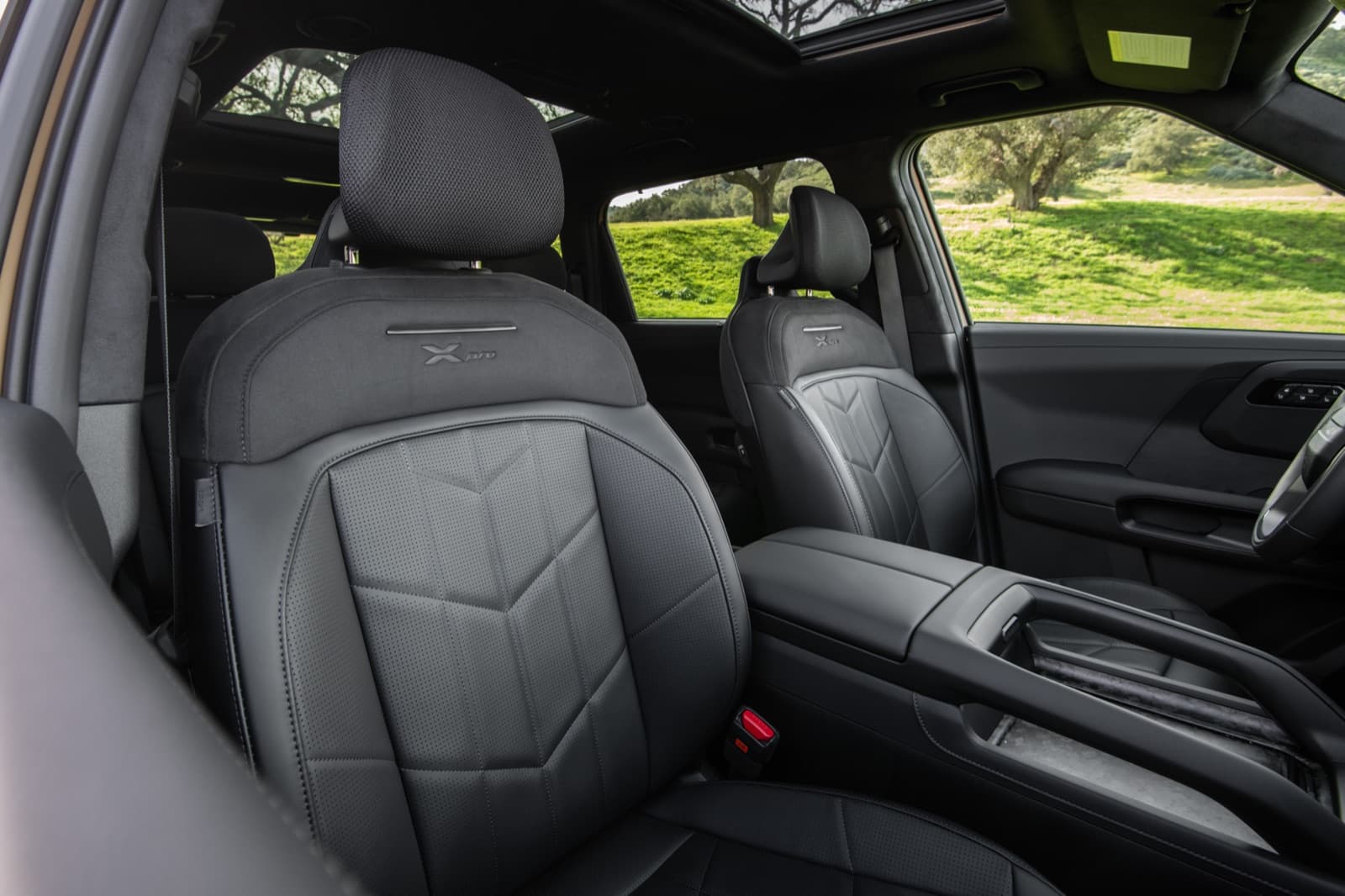 2027 Kia Telluride X-Pro front seats and dashboard in black leather