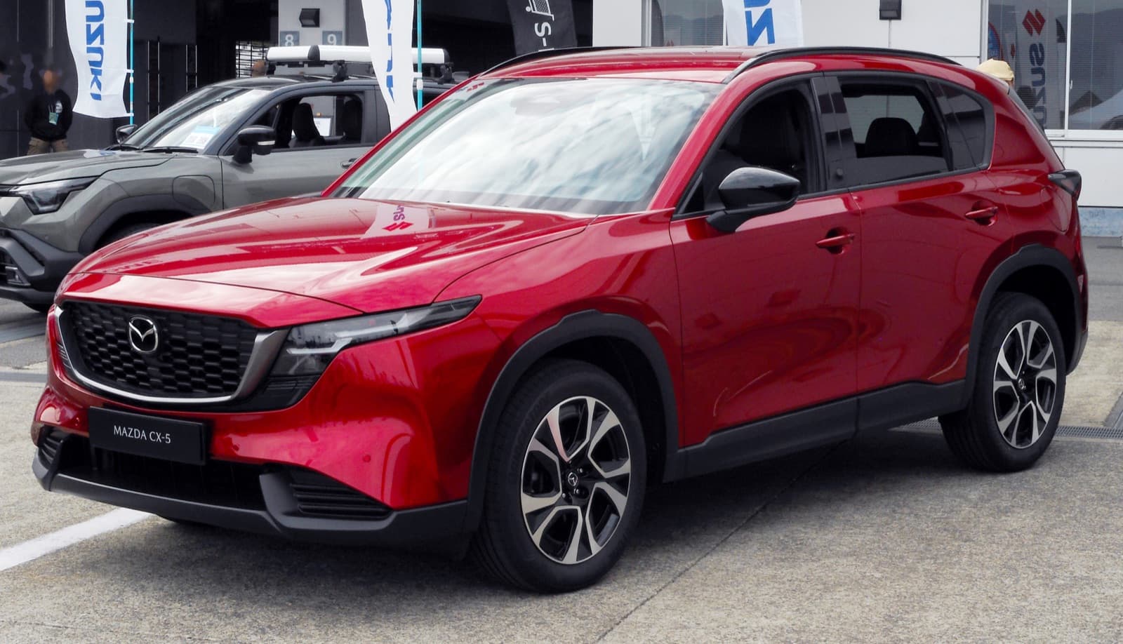 2026 Mazda CX-5 production car front view at a public show display