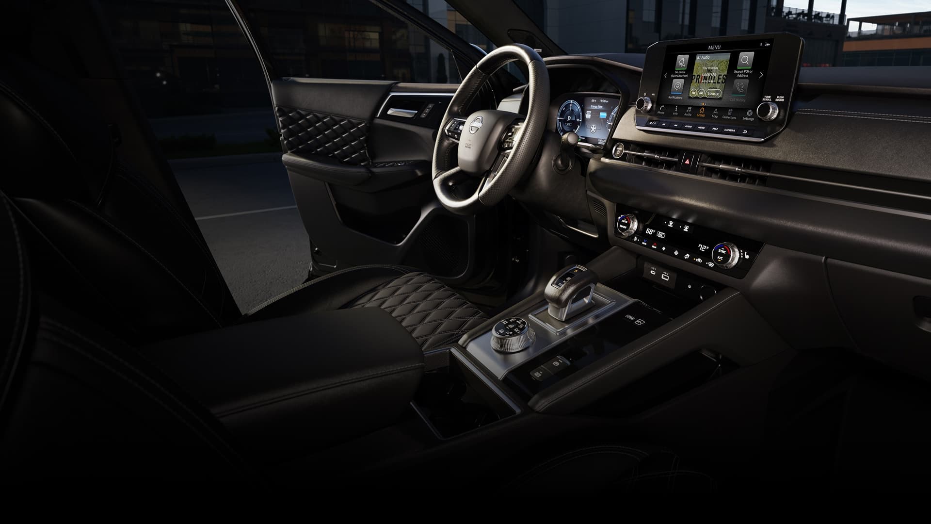2026 Nissan Rogue Plug-in Hybrid dashboard and front cabin